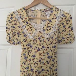 VTG Jazz Kids cottagecore floral girls dress size 10